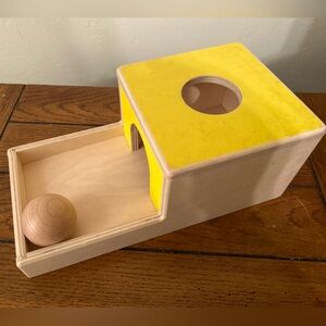 Lovevery Wooden Educational Toy 6-12 months, Ball Drop Box and Ball